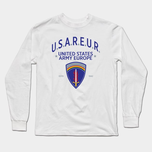 United States Army Europe (U.S.A.R.E.U.R.) Long Sleeve T-Shirt by TNM Design